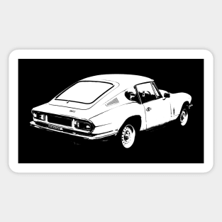 Triumph GT6 Mk3 1970s classic car rear quarter monoblock white Sticker